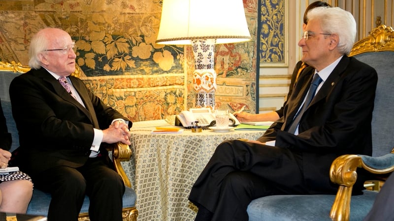 President Michael D Higgins and Sergio Mattarella met today