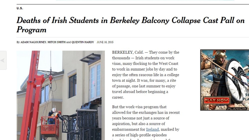 The article referred to the J1 programme as a 'source of embarrassment' for Ireland