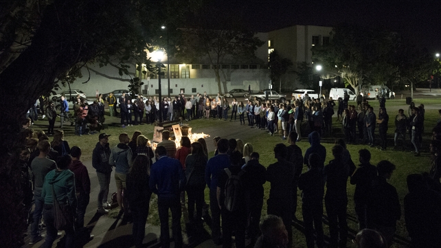 The group was led in prayer by various chaplains attached to the Irish community and the local priest