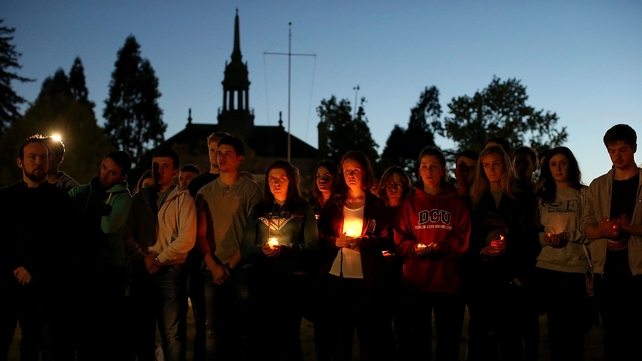 Young Irish people gathered in the Martin Luther King Civic Center Park near to the apartment complex