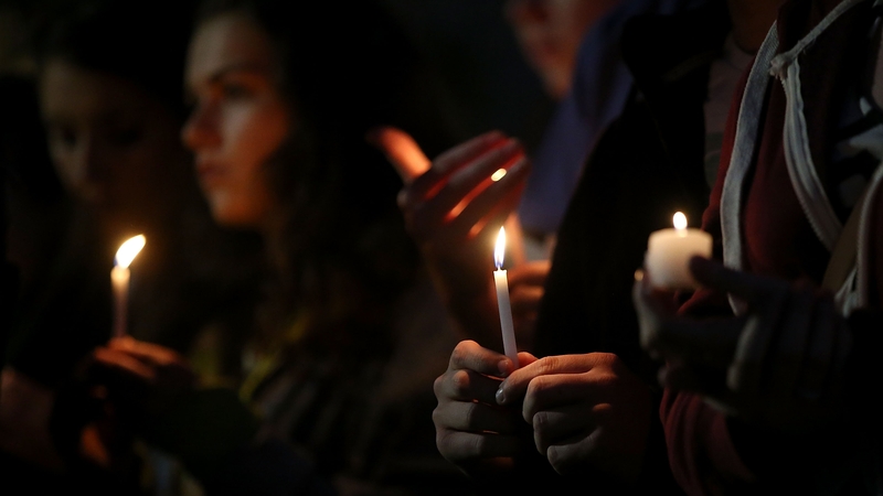 Eight hundred people gathered for the vigil last night