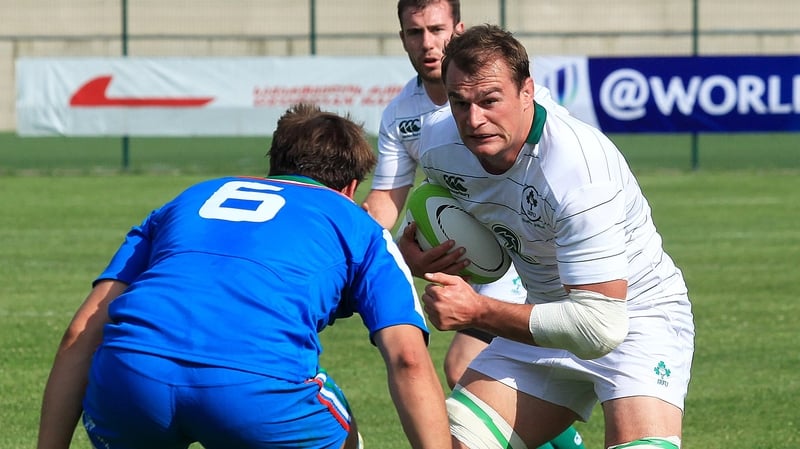 Rhys Ruddock in action earlier this week for Emerging Ireland