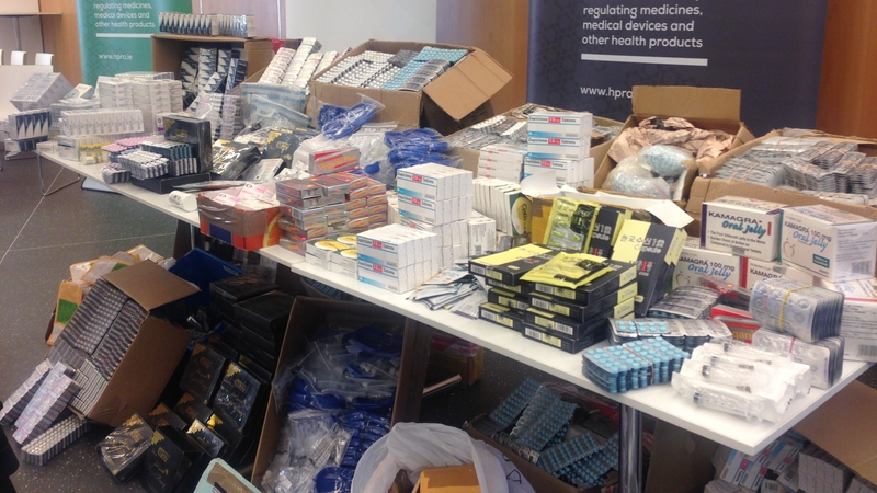 The seized drugs include weight loss products, medicines for erectile dysfunction, anabolic steroids, teeth whitening products and pain killers
