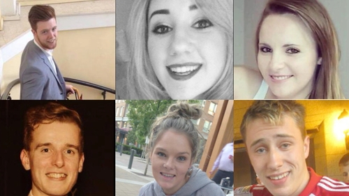 The six students died when a balcony collapsed at an apartment block in Berkeley