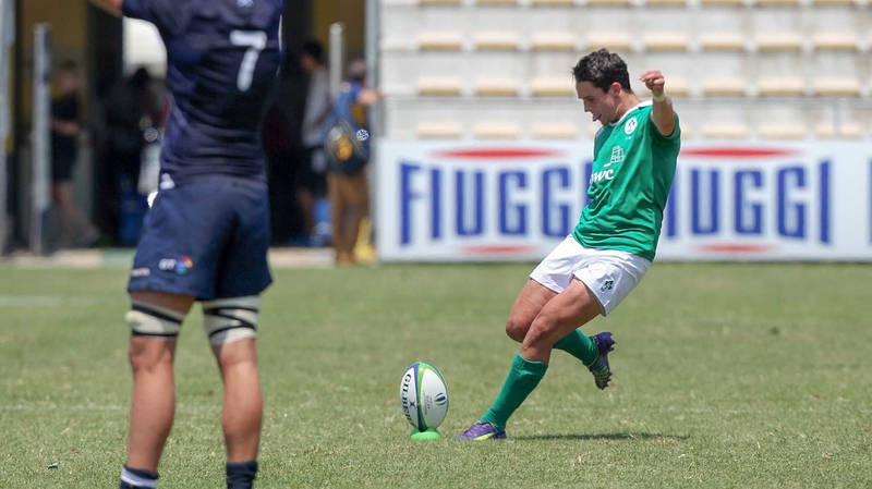 Joey Carbery slotted over the conversion after setting up Stephen Fitzgerald for Ireland's first try