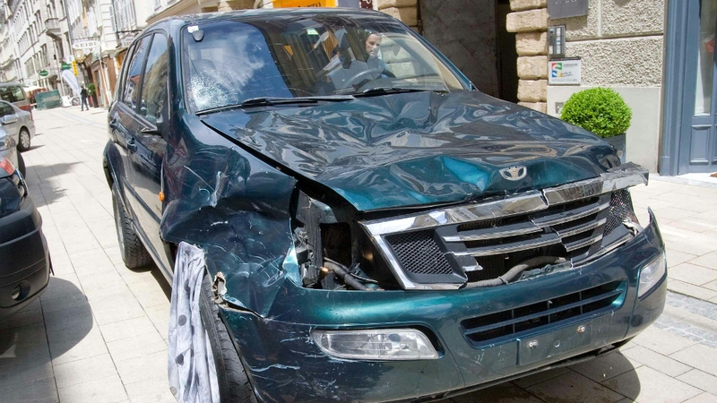 Witnesses said the vehicle hurtled into one of the main pedestrian shopping streets of Graz