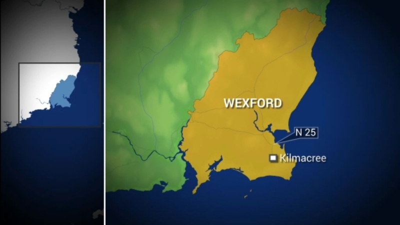 The crash happened on the N25 at Kilmacree, Co Wexford around 12.25pm