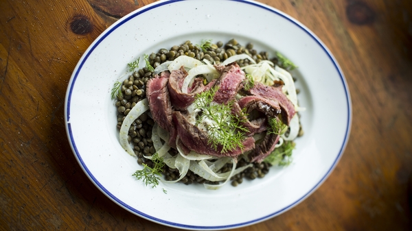 Rosemary Rib-Eye Steak with Horseradish Sauce & Fe
