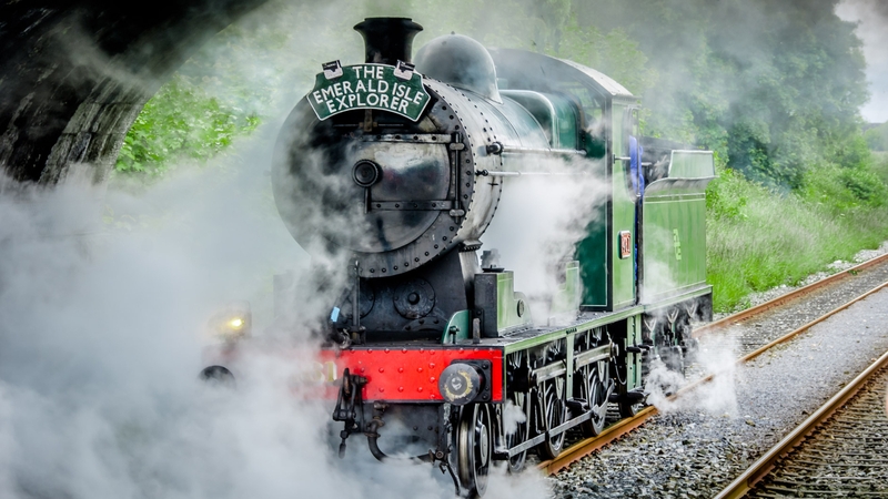 A steam train passing through Athenry, Co Galway (Pic: Larry Morgan)