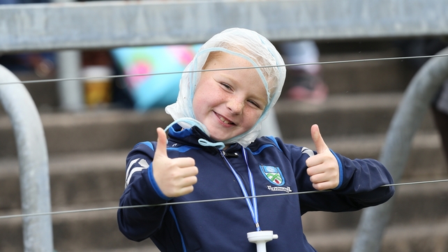 A Monaghan fan enjoys the Ulster Football Championship semi-final on Sunday