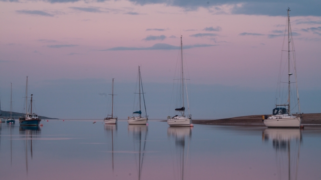 Boats pulling in to the harbour at sunset in Rush, Co Dublin (Pic: Tony Mullen)
