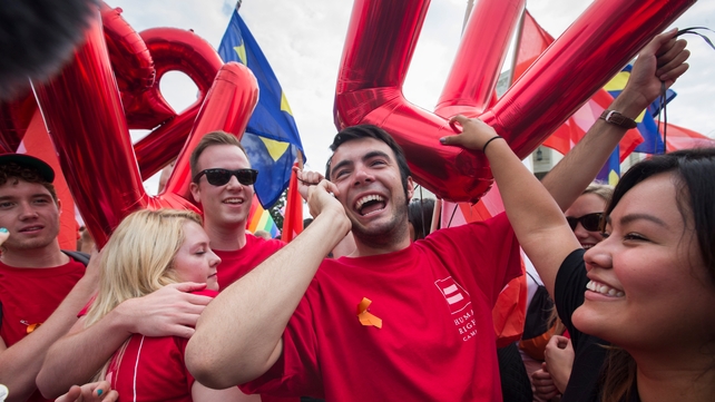 A man rings his mother to tell her the good news
