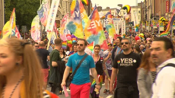 Tens of thousands marched across Dublin city centre