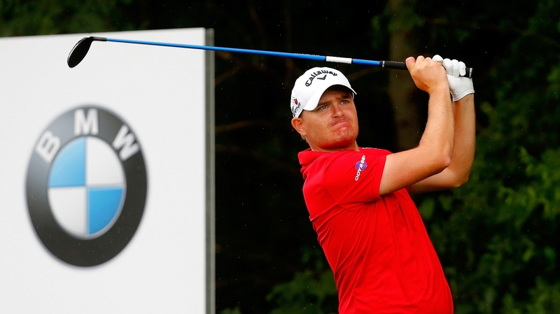 James Morrison of England tees off during his third round