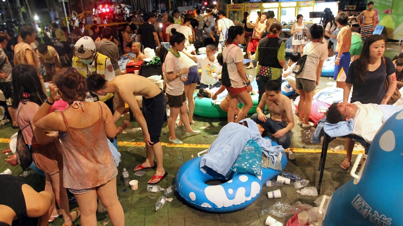 Hundreds of people were caught up in the blaze