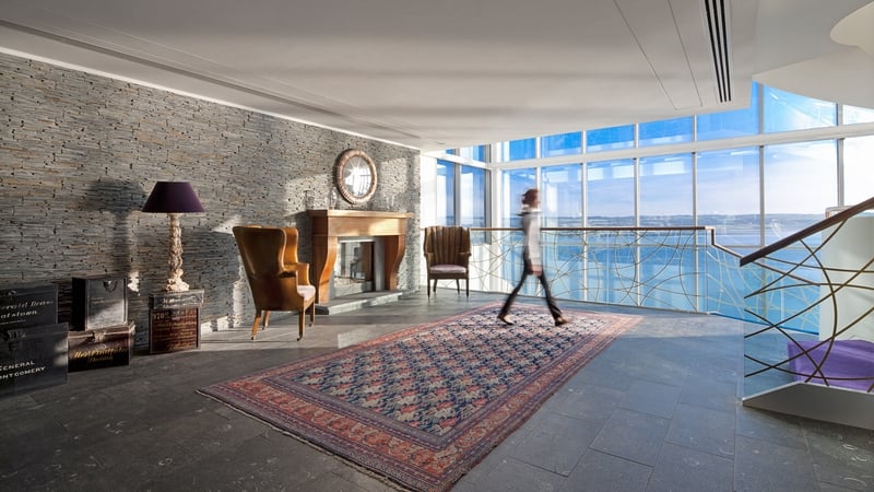 What must be the most scenic hotel lobby in the country