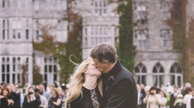 Skateboarding star Tony Hawk and his blushing bride, Cathy Goodman Photo copyright: Tony Hawk, Instagram