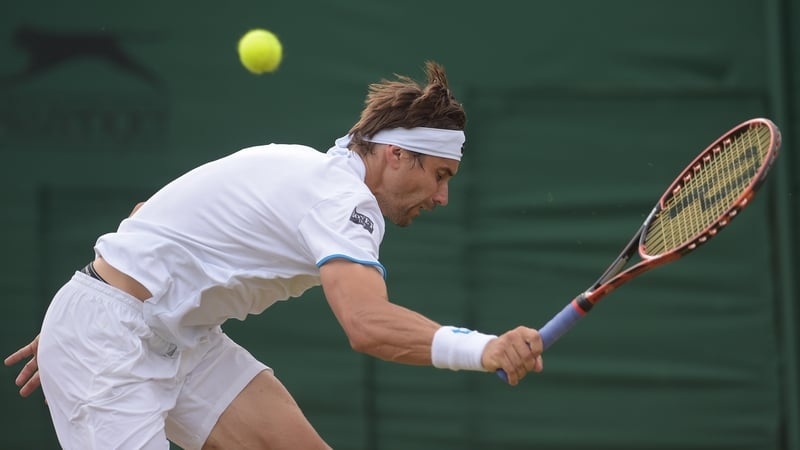 Spain's David Ferrer in action in Wimbledon last year