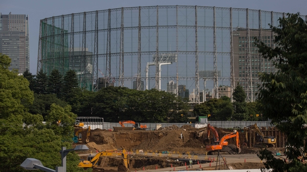 Construction work on the Tokyo 2020 Olympic Stadium is due to be completed in May 2019