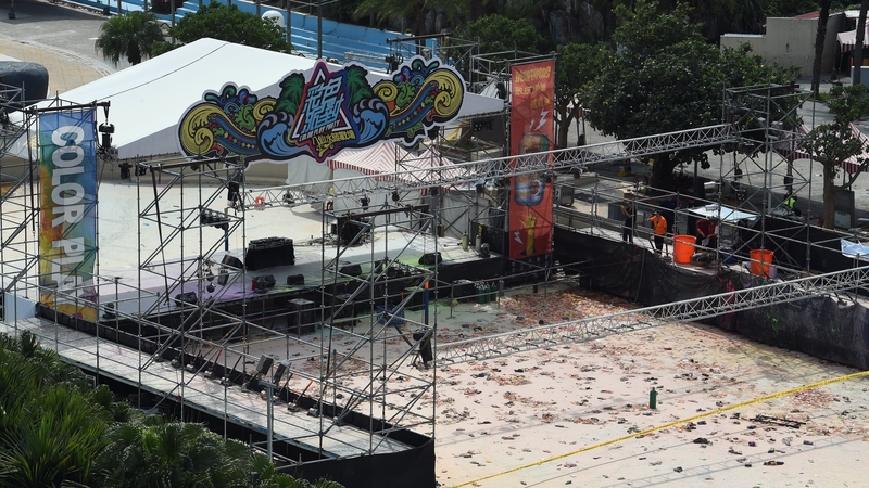 Organisers of the party are facing charges after plumes of coloured powder ignited