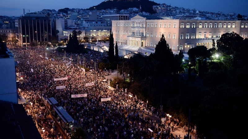 A big rally took place in Athens this evening