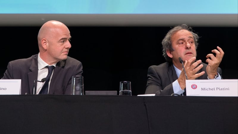 Gianni Infantino (L) with Michel Platini