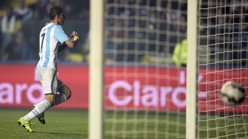 Manchester United's Angel di Maria bagged a brace for Argentina