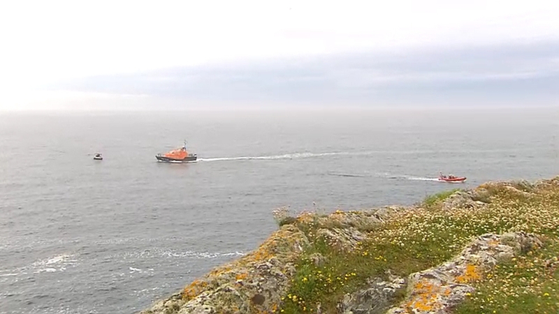 The search operation is taking place just outside the entrance to Baltimore Harbour