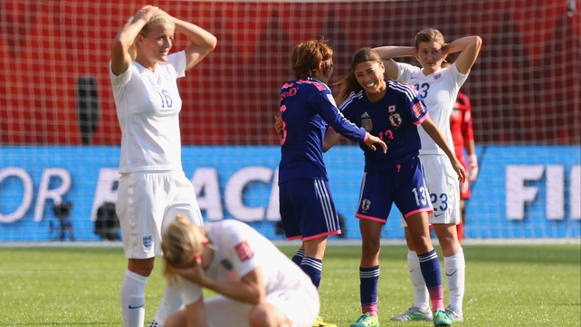 Joy and Despair - Japan celebrate victory over England in the Women's World Cup semi-finals in Canada