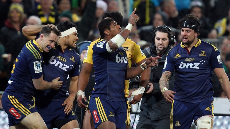 Waisake Naholo celebrates his try