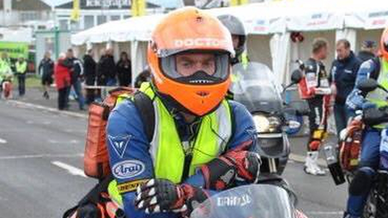 Doctor John Hinds was involved in an accident while providing medical cover at a Skerries 100 practice session