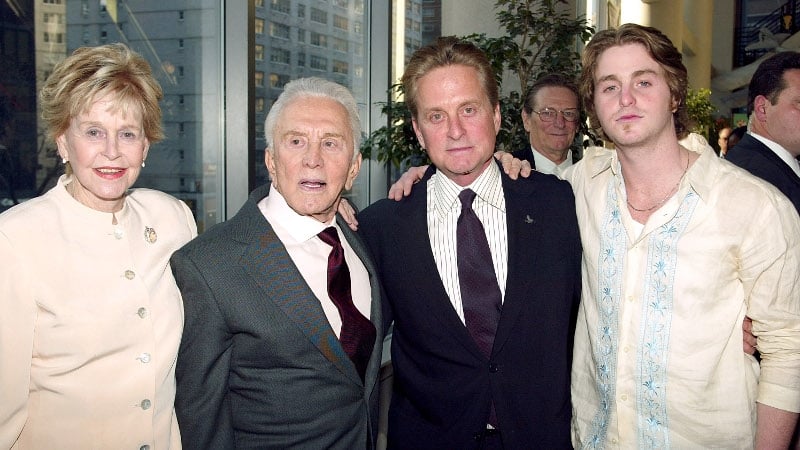 Diana Douglas, Kirk, Michael and Cameron Douglas