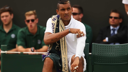 Nick Kyrgios denied accusations of shirking during a four-set loss to Richard Gasquet