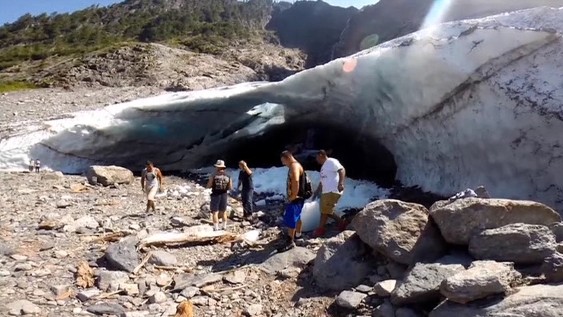 The Big Four Ice Caves are home to a popular hiking trail
