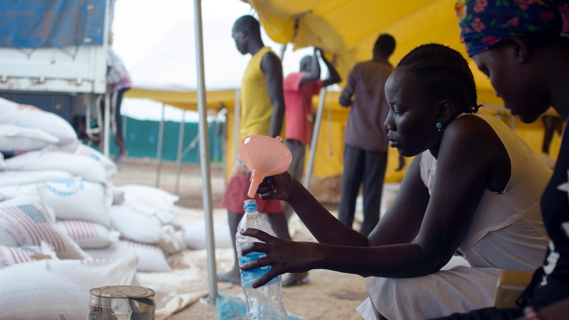 153,769 civilians are seeking safety at six peacekeeping bases