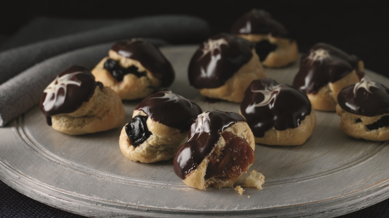 Chocolate and Caramel Choux Bites