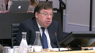 Brian Cowen is being questioned on his time as taoiseach