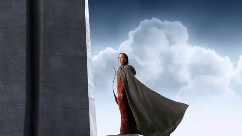 Jennifer Lawrence stands tall as the symbol of the rebellion