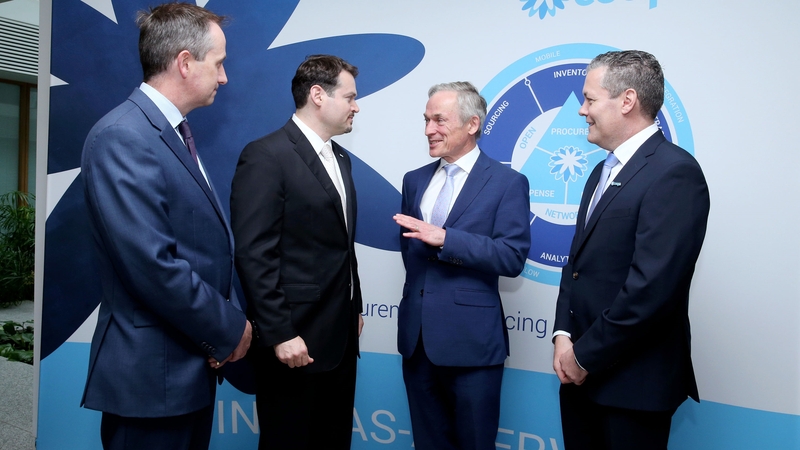 Minister for Jobs, Richard Bruton, attended the opening of Coupa's new European hub