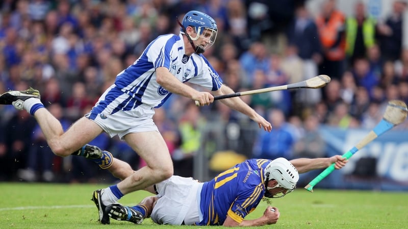 Waterford's Michael 'Brick' Walsh tackles Patrick 'Bonnar' Maher of Tipperary during the 2012 Munster hurling final