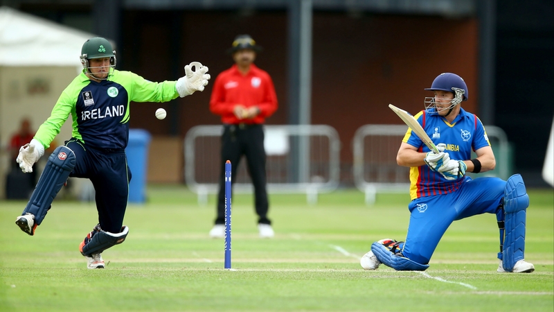 Ireland wicket keeper Gary Wilson with Sarel Burger