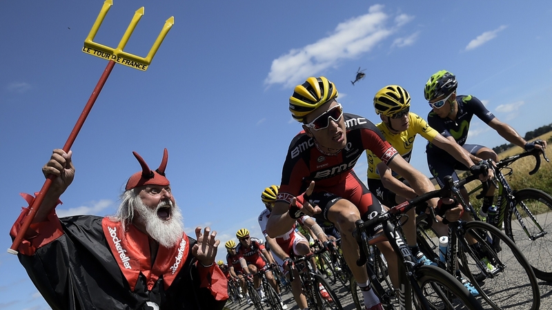 German supporter Didi Senft known as El Diablo cheers on the lads