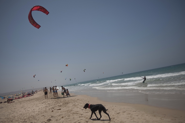 Kitesurfing World Championships 2015 at Los Lances beach, near Tarifa Spain