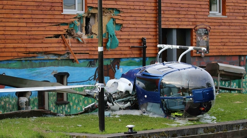 The two people on board were uninjured