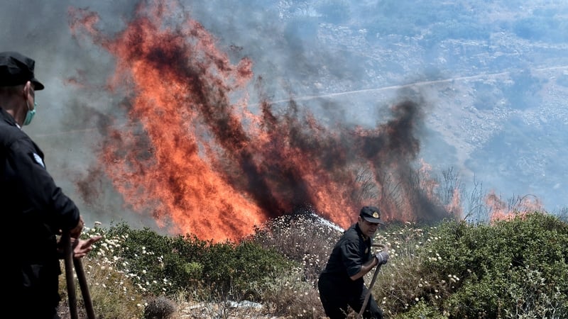 Police said 34 separate fires had broken out on four main fronts