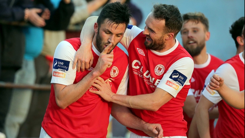 Killian Brennan scores St Pat's first goal of the game to silence the home crowd at United Park