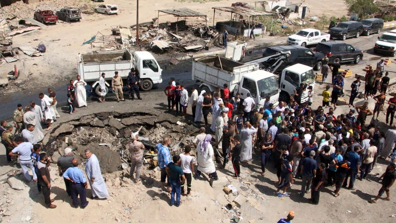 The scene of an IS attack in Iraq in recent months
