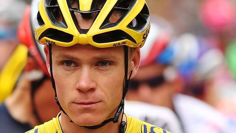 Chris Froome was taken to hospital by helicopter