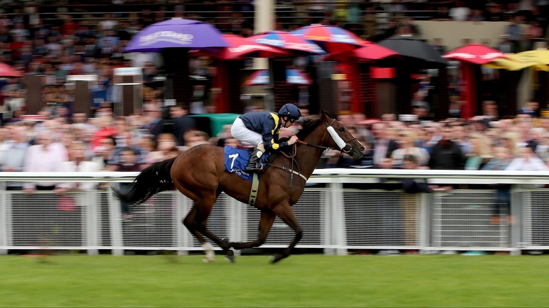 Stepper Point wins the Derrinstown Stud Flying Five Stakes under Martin Dwyer