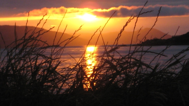 Sunset over Lough Swilly" taken tonight in Buncrana, Donegal (Pic:Aisling McNelis)